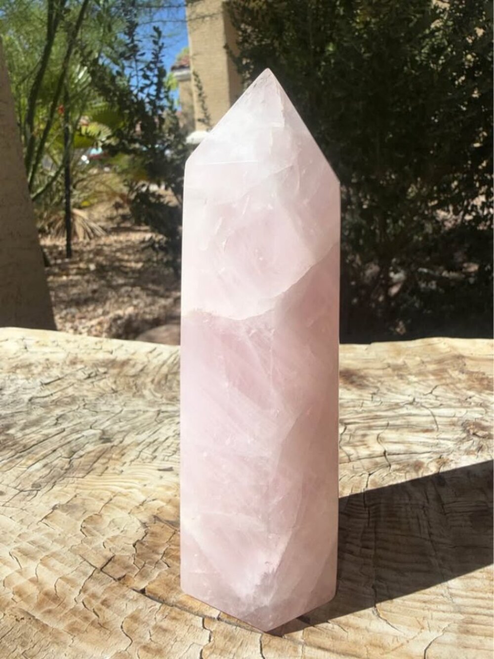 Bubblegum Pink Rose Quartz Tower 6” | Large Polished Crystal Point | Pink Crysta